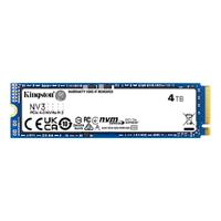 UNIDAD DE ESTADO SOLIDO KINGSTON INTERNO SNV3S NV3 4TB M.2 2280 NVME PCIE GEN 4X4 LECT.6000/ESCRIT.5000 MB/S PC/LAPTOP/MINI PC SNV3S/4000G, - Garantía: 1 AÑO -