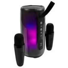 BOCINA PORTATIL TRANSPARENTE RGB PERFECT CHOICE CON 2 MICROFONOS INALAMBRICOS, - Garantía: 1 AÑO -
