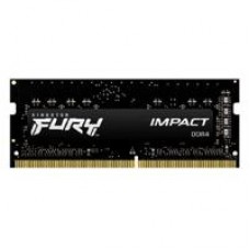 MEMORIA RAM KINGSTON SODIMM DDR4 16GB 2X8GB 3200MT/S FURY IMPACT BLACK CL20 260PIN 1.2V C/DIFUSOR DE CALOR P/LAPTOP KIT 2 KF432S20IBK2/16, - Garantía: 1 AÑO -