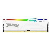 MEMORIA RAM KINGSTON DIMM DDR5 32GB 2X16GB 6000MT/S FURY BEAST WHITE EXPO RGB CL30 288PIN 1.4V C/DISIPADOR DE CALOR P/PC/GAMER/ALTO RENDIMIENTO KIT 2 KF560C30BWEAK2-32, - Garantía: 1 AÑO -