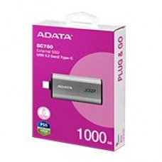 UNIDAD DE ESTADO SOLIDO EXTERNO 1TB ADATA SC750 PORTATIL USB TIPO C NEGRO WINDOWS MAC LINUX ANDROID PS4/5 XBOX SERIES X S (SC750-1000G-CCBK), - Garantía: 5 AÑOS -