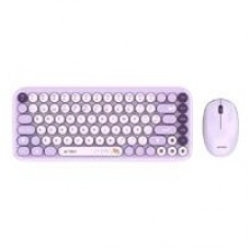 KIT ACTECK CREATOR CHIC K-COLORS MK480 / TECLADO Y MOUSE / INALAMBRICO - MULTIMEDIA / 85 TECLAS / OPTICO / 800 DPI / 4 BOTONES + SCROLL / WIN + MAC / ESPAÑOL / DONGLE USB / VIOLETA / AC-940252, - Garantía: 1 AÑO -