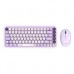 KIT ACTECK CREATOR CHIC K-COLORS MK480 / TECLADO Y MOUSE / INALAMBRICO - MULTIMEDIA / 85 TECLAS / OPTICO / 800 DPI / 4 BOTONES + SCROLL / WIN + MAC / ESPAÑOL / DONGLE USB / VIOLETA / AC-940252, - Garantía: 1 AÑO -