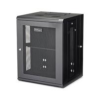 GABINETE RACK DE PARED PARA SERVIDORES 15U 19 4 POSTES Y ESTANTE 1U - RACK DE SERVIDORES DE MONTAJE EN PARED CON BISAGRA - RACK VENTILADO PARA EQUIPO DE RED STARTECH, - Garantía: 5 AÑOS -