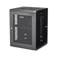 GABINETE RACK DE PARED PARA SERVIDORES 15U 19 4 POSTES Y ESTANTE 1U - RACK DE SERVIDORES DE MONTAJE EN PARED CON BISAGRA - RACK VENTILADO PARA EQUIPO DE RED STARTECH, - Garantía: 5 AÑOS -