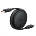 CABLE RETRACTIL BASEUS 1M, TIPO C A TIPO C, CABLE DE CARGA 60W, COLOR NEGRO, - Garantía: 1 AÑO -