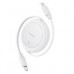 CABLE RETRACTIL BASEUS 1M, TIPO C A TIPO C, CABLE DE CARGA 60W, COLOR BLANCO, - Garantía: 1 AÑO -