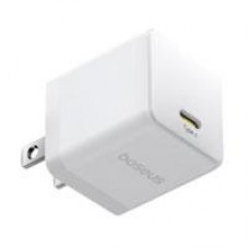 CARGADOR DE PARED BASEUS, CARGA RAPIDA TIPO C 30W, COLOR BLANCO, - Garantía: 1 AÑO -