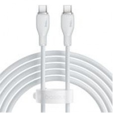 CABLE BASEUS TIPO C A TIPO C ,CABLE DE CARGA 100W, 5A, 2MTS COLOR BLANCO, - Garantía: 1 AÑO -