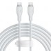 CABLE BASEUS TIPO C A TIPO C ,CABLE DE CARGA 100W, 5A, 2MTS COLOR BLANCO, - Garantía: 1 AÑO -
