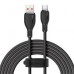 CABLE USB A TIPO C 6A BASEUS 2 MTS, 100W, COLOR NEGRO, - Garantía: 1 AÑO -