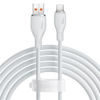 CABLE USB A TIPO C 6A BASEUS 2 MTS, 100W, COLOR BLANCO, - Garantía: 1 AÑO -