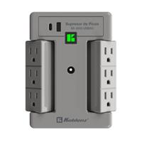 SUPRESOR DE PICOS MULTICONTACTO DE PARED CON CONEXIN USB C Y ENCHUFES GIRATORIOS DISEÑADO PARA TELEVISIONES, CENTROS DE ENTRETENIMIENTO Y OFICINAS., - Garantía: SG -