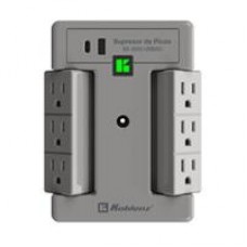 SUPRESOR DE PICOS MULTICONTACTO DE PARED CON CONEXIN USB C Y ENCHUFES GIRATORIOS DISEÑADO PARA TELEVISIONES, CENTROS DE ENTRETENIMIENTO Y OFICINAS., - Garantía: SG -