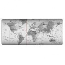 MOUSE PAD XL ACTECK FLOW WORLD MT494W / TELA + GOMA / DISEÑO MUNDO / ALTA RESISTENCIA / ANTIDESTIZANTE / GRIS /AC-941044, - Garantía: 1 AÑO -