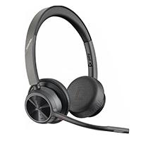 DIADEMA HP POLY 77Z00AA VOYAGER 4320 / VERSION MICROSOFT TEAMS, INALAMBRICA, BINAURAL, BLUETOOTH, DONGLE USB-A, ALCANCE DE 50 M HASTA 24 H DE CONVERSACION CON BASE DE CARGA, - Garantía: 2 AÑOS -