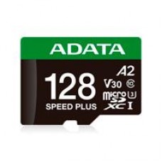 MEMORIA ADATA MICROSDXC SPEED PLUS 128GB CL10 CON ADAPTADOR (UD128GUI3V30A2SP-RA1), - Garantía: 99 AÑOS -