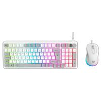 KIT GAMER BALAM RUSH SQUAD CONQUEST KG515 / TECLADO - MOUSE / ALAMBRICO / ILUMINACION RGB / ANTI-GHOSTING / MULTIMEDIA / 97 TECLAS / ESPAÑOL / WIN / 7200 DPI AJUSTABLE / OPTICO / BLANCO / BR-940450, - Garantía: 1 AÑO -