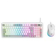 KIT GAMER BALAM RUSH SQUAD CONQUEST KG515 / TECLADO - MOUSE / ALAMBRICO / ILUMINACION RGB / ANTI-GHOSTING / MULTIMEDIA / 97 TECLAS / ESPAÑOL / WIN / 7200 DPI AJUSTABLE / OPTICO / BLANCO / BR-940450, - Garantía: 1 AÑO -