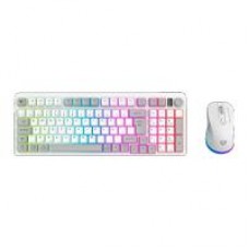KIT GAMER BALAM RUSH SQUAD CONQUEST PRO KG525 / TECLADO Y MOUSE / DUAL / DONGLE USB - BT / ESPAÑOL / 97 TECLAS / RECARGABLE / ILUMINACION RGB / WIN / OPTICO / 7200 DPI AJUSTABLE / BLANCO / BR-940436, - Garantía: 1 AÑO -