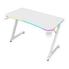 ESCRITORIO GAMER BALAM RUSH OLYMPUS SPOT GLOW PRO MRX8000 / ERGONOMICO / ESTRUCTURA Z / ANTIRRAYAS / PORTAVASOS Y GANCHO PARA AUDIFONOS / ILUMINACION RGB / BLANCO / BR-941389, - Garantía: 1 AÑO -