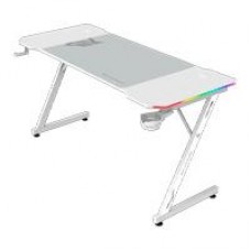 ESCRITORIO GAMER BALAM RUSH OLYMPUS SPOT GLOW MRX6000 / ERGONOMICO / ESTRUCTURA Z / CABLES OCULTOS / ILUMINACION RGB /MOUSEPAD XXL ANTIDESLIZANTE / ANTIRRAYAS / CONTROL REMOTO / BLANCO / BR-941402, - Garantía: 1 AÑO -