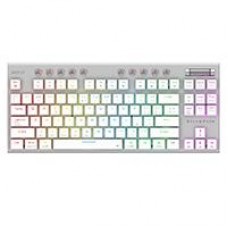TECLADO GAMER DOMINATE EXPERT GK959 / INALAMBRICO DUAL / MECANICO / ILUMNACION RGB / RECARGABLE / 87 TECLAS / WIN - MAC - ANDROID - CONSOLAS DE JUEGO / ESPAÑOL / DONGLE-BT 5.0 / BLANCO / BR-940412, - Garantía: 1 AÑO -