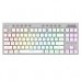 TECLADO GAMER DOMINATE EXPERT GK959 / INALAMBRICO DUAL / MECANICO / ILUMNACION RGB / RECARGABLE / 87 TECLAS / WIN - MAC - ANDROID - CONSOLAS DE JUEGO / ESPAÑOL / DONGLE-BT 5.0 / BLANCO / BR-940412, - Garantía: 1 AÑO -