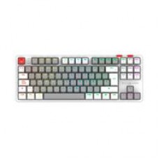 TECLADO GAMER BALAM RUSH LEVEL PRO GK990 / DUAL RECARGABLE / USB - BT - DONGLE / 5 DISPOSITIVOS / RECARGABLE / 88 TECLAS / ESPAÑOL / WIN - MAC- ANDROID / RGB / MECANICO /  BLANCO / BR-940689, - Garantía: 1 AÑO -