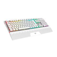 TECLADO GAMER BALAM RUSH DOMINATE EXPERT GK979I / DUAL RECARGABLE / USB C - BT DONGLE / MULTIDISPOSITIVOS / RGB / 105 TECLAS / ESPAÑOL / ERGONOMICO / MECANICO / WIN- IOS - ANDROID/ BLANCO / BR-940399, - Garantía: 1 AÑO -
