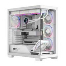 GABINETE GAMER BALAM RUSH TANK POLAR 7900 / MEDIA TORRE / ATX - M-ATX - ITX / VENTILADORES INCLUIDOS / CRISTAL TEMPLADO / SOPORTE PARA ENFRIAMIENTO LIQUIDO / ILUMINACION ARGB / BLANCO / BR-941488, - Garantía: 1 AÑO -