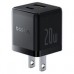 CARGADOR DE PARED 2 PUERTOS BASEUS, CARGA RPIDA, 1 TIPO C1 USB-A 20W, COLOR NEGRO, - Garantía: 1 AÑO -