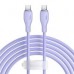 CABLE TIPO C-TIPO C 5A BASEUS 1.2M, 100W, COLOR MORADO, - Garantía: 1 AÑO -