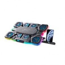 BASE ENFRIADORA GAMER BALAM RUSH EOLOX CRYOTECH EF780 / LAPTOP 17 PULG / VELOCIDAD AJUSTABLE / 7 NIVELES DE ALTURA / 10 MODOS DE ILUMINACION / SOPORTE P- CELULAR / PLACA METALICA / NEGRO / BR-941112, - Garantía: 1 AÑO -