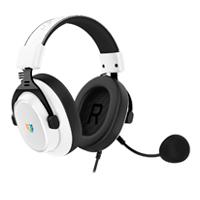 AUDIFONOS GAMER BALAM RUSH AVIATOR EXPERT HA777 / ALAMBRICOS USB- 3. 5 MM / DIADEMA / PC - DISP. MOVILES - CONSOLA / MICROFONO OMNIDIRECCIONAL / ILUMINACION RGB / SONIDO ESTEREO / BLANCO / BR-941150, - Garantía: 1 AÑO -