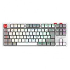 TECLADO GAMER BALAM RUSH LEVEL PRO GK990 / INALAMBRICO / DONGLE USB- BT -USB C / ESPAÑOL / WIN -MAC -ANDROID / 88 TECLAS / MECANICO / ILUMINACION RGB / 5 DISPOSITIVOS / RECARGABLE /BLANCO / BR-940375, - Garantía: 1 AÑO -