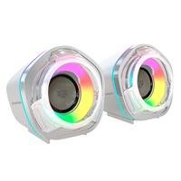 BOCINAS GAMER BALAM RUSH GLIMM PENTA BG545 / CONEXION DUAL / SONIDO ESTEREO / USB - BLUETOOTH 5.0 / 50 MM / 45 HZ -16 KHZ / ILUMINACION RGB / 2 CANALES / 6 W / BLANCO / BR-941235, - Garantía: 1 AÑO - BOCINAS GAMER BALAM RUSH GLIMM PENTA BG545 / CONEXION DUAL / SONIDO ESTEREO / USB - BLUETOOTH 5.0 / 50 MM / 45 HZ -16 KHZ / ILUMINACION RGB / 2 CANALES / 6 W / BLANCO / BR-941235, - Garantía: 1 AÑO -