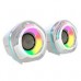 BOCINAS GAMER BALAM RUSH GLIMM PENTA BG545 / CONEXION DUAL / SONIDO ESTEREO / USB - BLUETOOTH 5.0 / 50 MM / 45 HZ -16 KHZ / ILUMINACION RGB / 2 CANALES / 6 W / BLANCO / BR-941235, - Garantía: 1 AÑO -