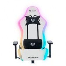 SILLA GAMER BALAM RUSH LIGHTNING RUSH V2 / MAX 150 KG / SOPORTE LUMBAR Y CERVICAL / PISTON CLASE 4 / INLCINACION 135° / REPOSABRAZOS 3D / ILUMINACION LED / TACTOPIEL / BLANCO / BR-940573, - Garantía: 1 AÑO -