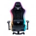 SILLA GAMER BALAM RUSH LIGHTNING RUSH V2 / MAX 150 KG / SOPORTE LUMBAR Y CERVICAL / PISTON CLASE 4 / INLCINACION 135° / REPOSABRAZOS 3D / ILUMINACION LED / TACTOPIEL / NEGRO / BR-940566, - Garantía: 1 AÑO -