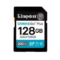 MEMORIA FLASH SD KINGSTON SDXC CANVAS GO PLUS 128GB 200MB/S C10 UHS-I U3 V30 (SDG4/128GB), - Garantía: 1 AÑO -