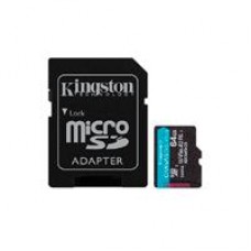 MEMORIA FLASH MICRO SD KINGSTON SDXC CANVAS GO PLUS 64GB 200MB/S UHS-I U3 V30 C/ADAPTADOR (SDCG4/64GB), - Garantía: 1 AÑO -