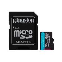 MEMORIA FLASH MICRO SD KINGSTON SDXC CANVAS GO PLUS 256GB 200MB/S UHS-I U3 V30 C/ADAPTADOR (SDCG4/256GB), - Garantía: 1 AÑO -