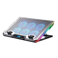 BASE ENFRIADORA ACTECK FROOST EPIC BE640 / 15.6 PULG / 6 VENTILADORES / 2X USB 2.0 / AJUSTABLE 7 NIVELES / ILUMINACION 7 MODOS / SILENCIO ABSOLUTO / ALUMINIO / AC-940788, - Garantía: 1 AÑO -