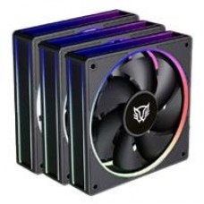 KIT 3 VENTILADORES BALAM RUSH EOLOX BORA EXB85 / POTENCIA DE ENFRIAMIENTO / VELOCIDAD 1600 RPM / SILENCIO IMBATIBLE / CONEXIN PWM AURA / ARGB / NEGRO / BR-942126, - Garantía: 1 AÑO -