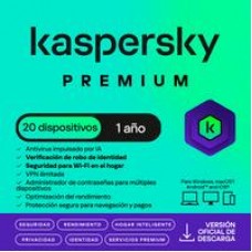 ESD KASPERSKY PREMIUM 20 DISP 10 CUENTAS KPM 1 AÑO, - Garantía: SG -