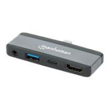 DOCKING/MANHATTAN/190404/DOCKING STATION USB-C 4 EN 1 ADAPTADOR PORTÁTIL, - Garantía: 3 AÑOS -