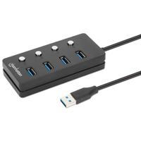 HUB/MANHATTAN/180887/HUB USB 3.2 CON 4 PUERTOS TIPO-A E INTERRUPTOR POR PUERTO, - Garantía: 3 AÑOS -
