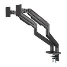 SOPORTES/MANHATTAN/462587/SOPORTE DE ALUMINIO CON SISTEMA DE PISTÓN PARA 2 MONITORES DE 17 A 45, - Garantía: 5 AÑOS -