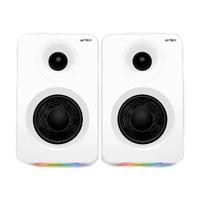 BOCINAS ACTECK DYNAMIC EXACT R BS700 / RCA - HDMI ARC - USB - BLUETOOTH 5.3 / 50 W / ILUMINACION RGB 7 MODOS / 6 HZ - 18 KHZ / 60 DB / SONIDO ENVOLVENTE Y POTENTE / BLANCO / AC-940825, - Garantía: 1 AÑO -